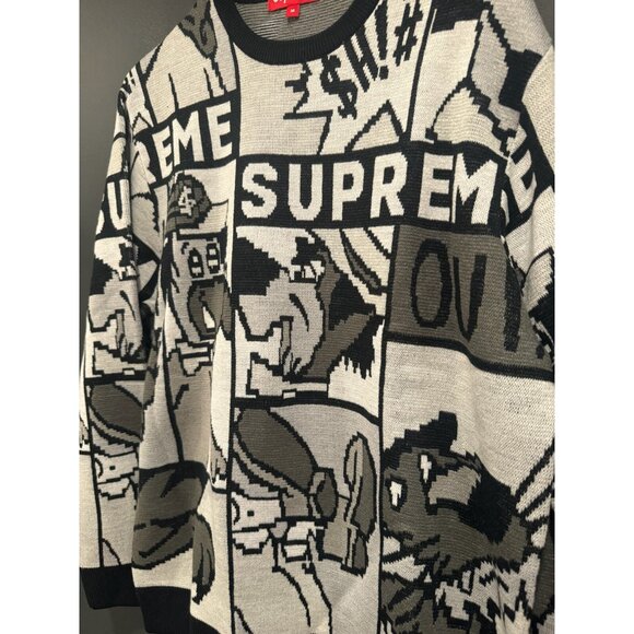 SUPREME SIZE LARGE CARTOON SWEATER STREETWEAR